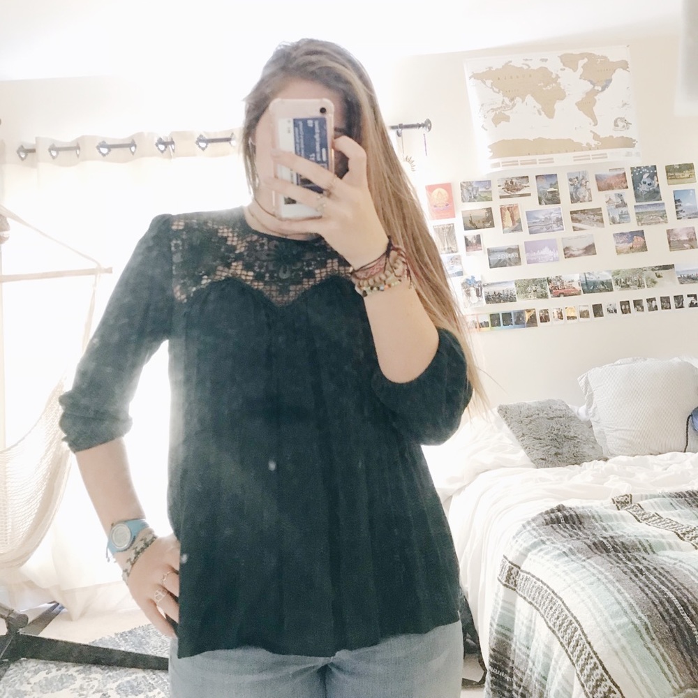 Green Lace Blouse